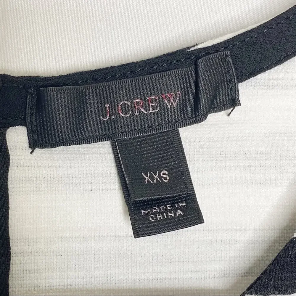 J. Crew Black and White Striped Dress XXS  | Extra Extra Small